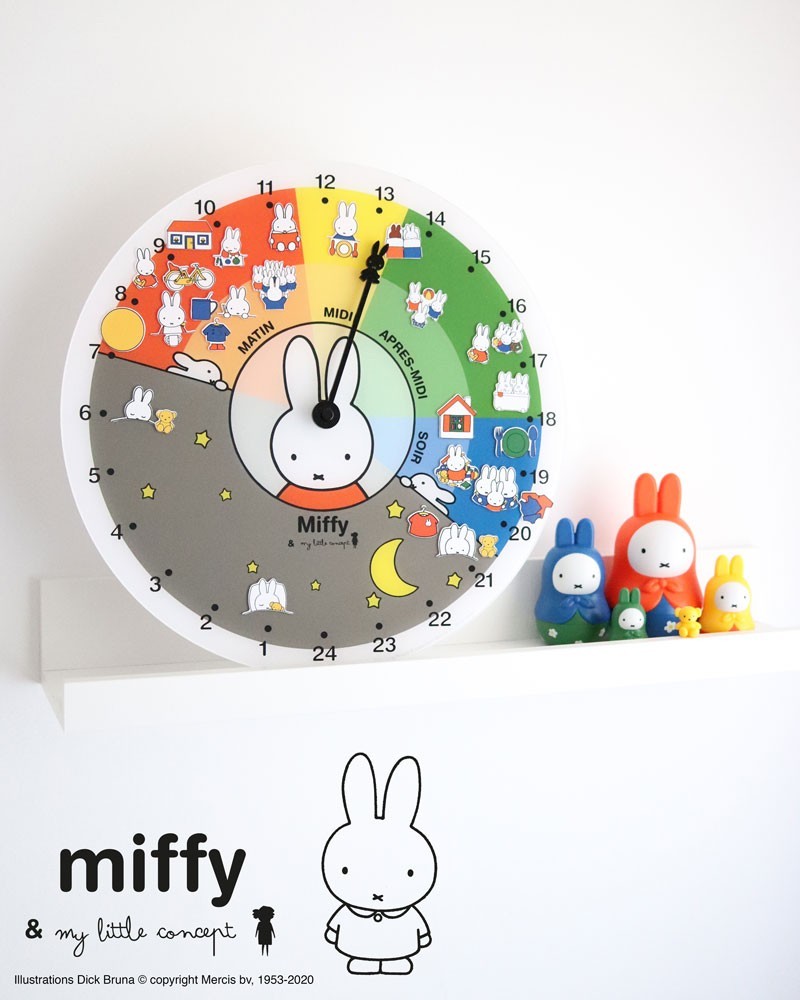 L'horloge miffy sur 24h pour les enfants