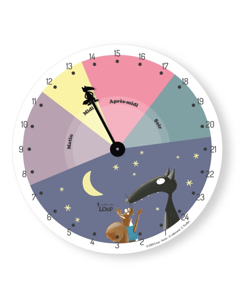 Horloge Loup étoile sur 24h